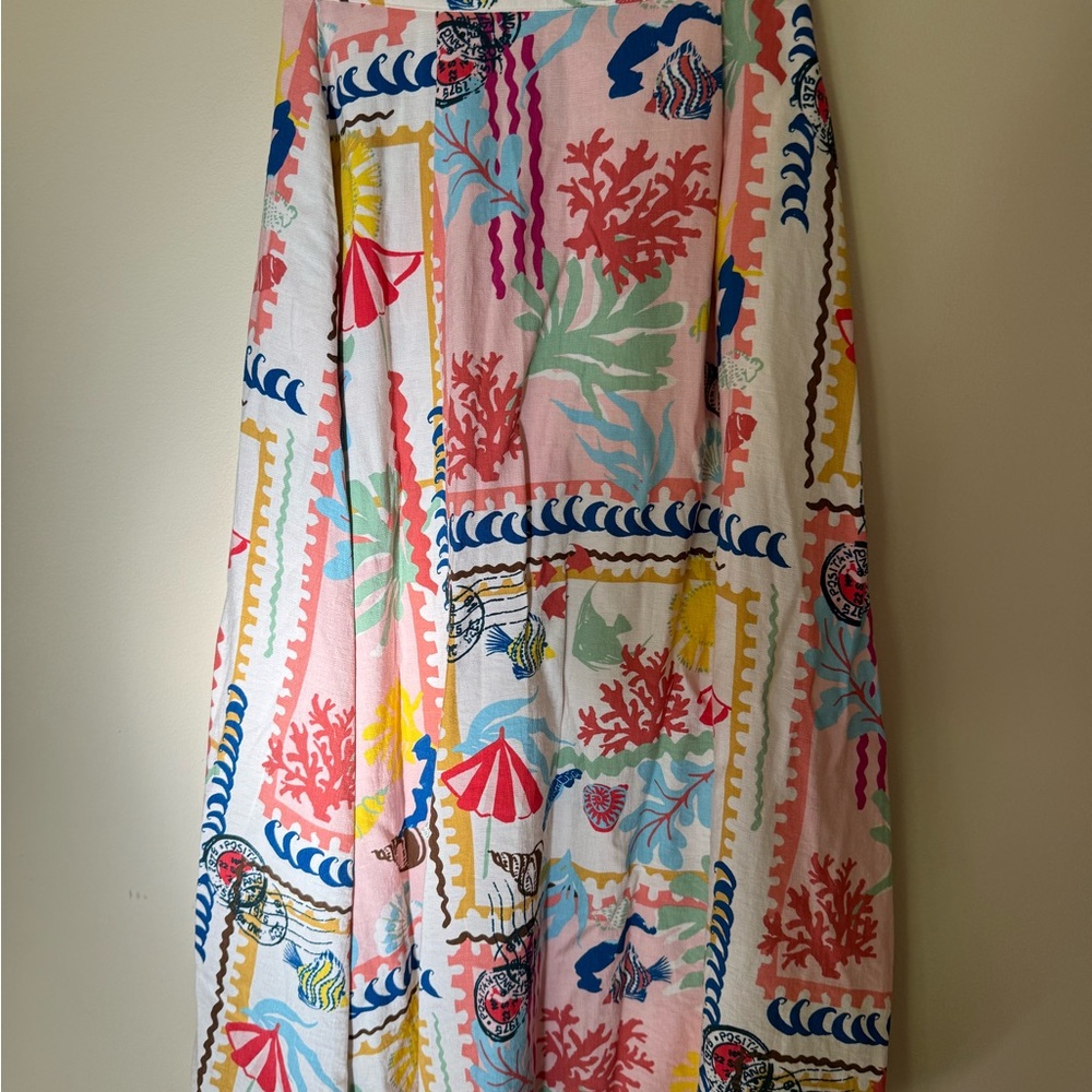 Zara Pink Multicolor Floral Midi Skirt - Picture 11 of 15